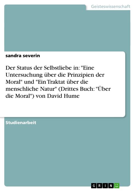 Der Status der Selbstliebe in Eine Untersuchung über Prinzipien