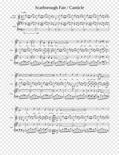 Sheet Music Scarborough Fair Simon And Garfunkel Musical Note Sheet Music Angle Text Png Pngegg