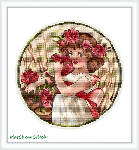 Summer Fragrance Cross Stitch Pattern Code MSS 053 MarShem Stitch