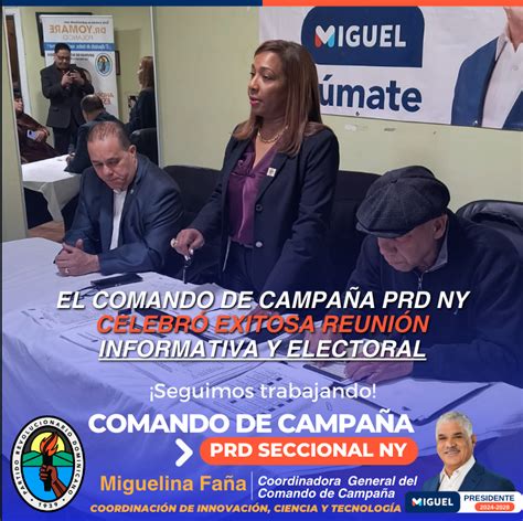 El Comando de Campaña PRD New York celebró exitosa reunión informativa