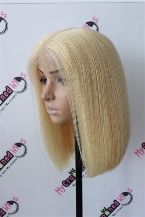 Brazilian Virgin Blonde Color Summer Bob Lace Front Wig MCWBB My Crowned Wigs
