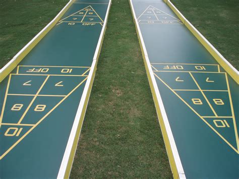 Shuffleboard Floor Game To Play Shuffleboard, Each Player Uses Their