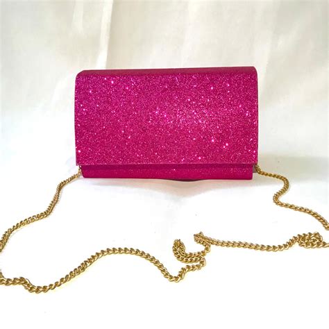 Bolsa Clutch Carteira Bolsinha Feminina Rosa Pink Brilho Brilhosa