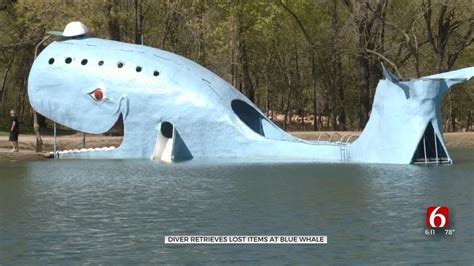 Man Dives Under Blue Whale In Catoosa To Help Find Missing Items