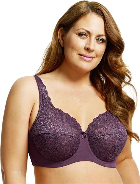 Elila Plum Full Coverage Stretch Lace 2311 Underwire Bra In 2020 Stretch Lace Underwire Bra Bra