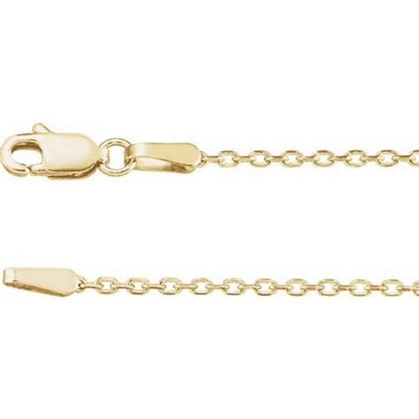 14k Yellow Gold 18in Diamond Cut Cable Chain 14mm Jjch1020y18