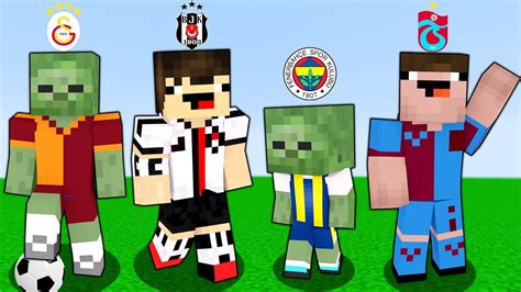 MİNECRAFT FUTBOLCU TAKIMLAR YARIŞIYOR Minecraft YouTube