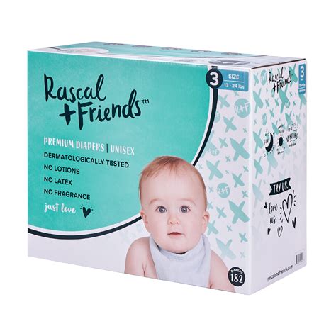 Rascal Friends Premium Diapers Choose Your Size Count