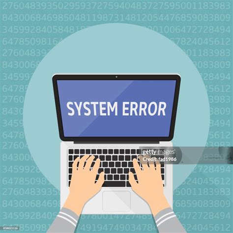 concept  computer system error hands  laptop keyboard  system