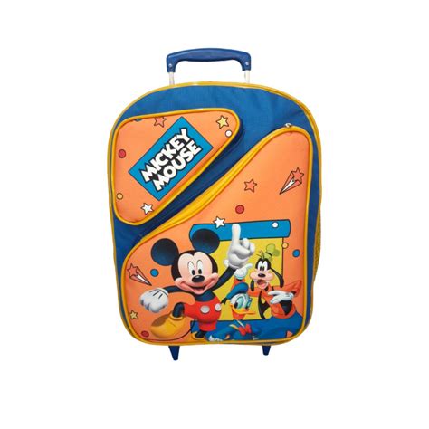 Mochila Escolar Mickey Mouse Amigos Rodinhas Bolsos G Shopee Brasil