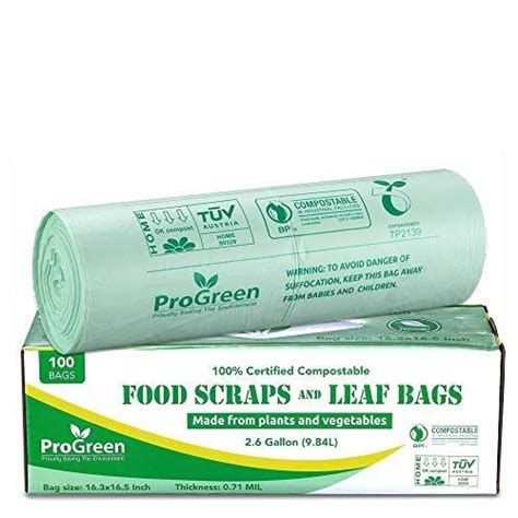 Progreen Compostable Bags Gallon Extra Thick Mil