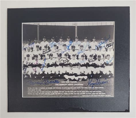 Lot Detail 1960 New York Yankees Team Signed Matted 8x10 Photo W