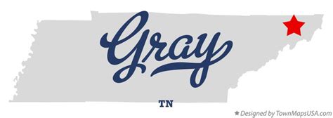 Map of Gray, TN, Tennessee