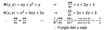 Persamaan Differensial Faktor Integral Lanjutan