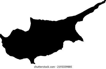 Cyprus Map Vector Maphand Drawn Minimalism Stock Vector (Royalty Free ...