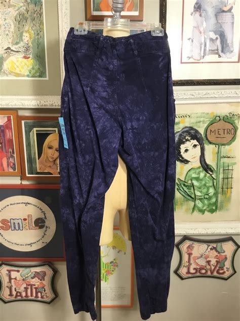 Z Cavaricci 1980s Mens Blue Acid Wash Cotton Pants Etsy