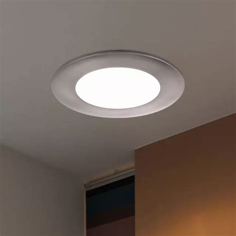 Spot Encastr Plafonnier Luminaire Encastrer Led Rond Nickel Mat