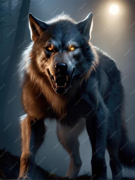 Premium AI Image | Illustration of an ultra realistic werewolf in ...