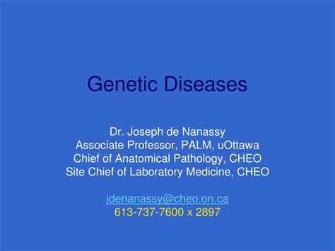 Ppt Genetic Diseases Powerpoint Presentation Free Download Id9681373