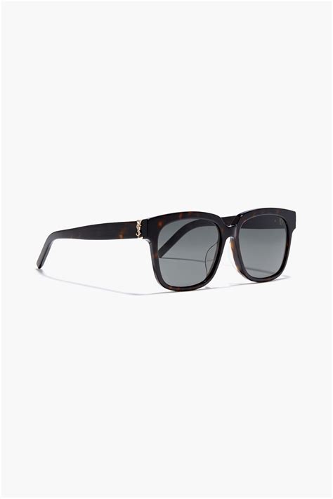 Saint Laurent Square Frame Tortoiseshell Acetate Sunglasses The Outnet