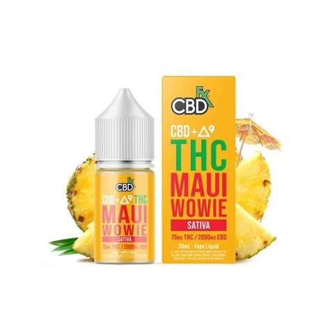 CBD Delta 9 THC Vape Juice Maui Wowie Sativa CBDfx Produkte