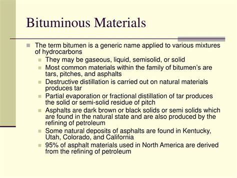 PPT - Bituminous Materials PowerPoint Presentation, free download - ID:5348429