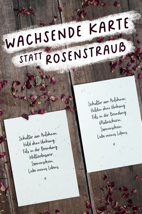 Wie wäre es dieses Jahr statt roter Rosen mit einer Karte aus