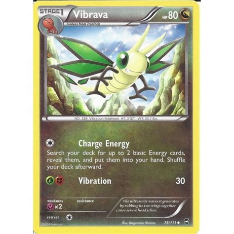 Pokemon Trading Card Game 75 111 Vibrava Uncommon XY 03 Furious