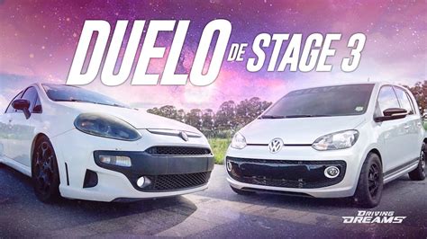 Fiat Punto T jet vs VW Up TSI ambos Stage 3 no Desafio Retão 402m 109