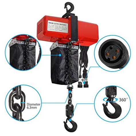 Partsam 1100 Lbs 12t Wireless Remote Control Lifting Electric Chain Hoist Single Phase