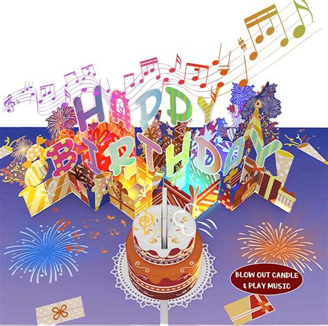 Amazon Birthday Cards 3D PopUp Musical Birthday Cards With