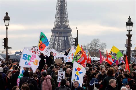 In Pics Protests In France After President Pushes For Pension Reforms