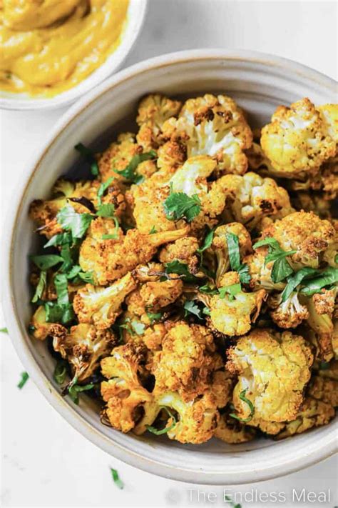 Curried Cauliflower Bites With Curry Mayo The Endless Meal®