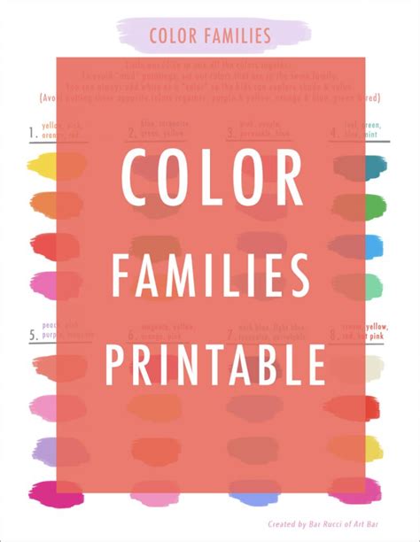 Color Families Printable - ARTBAR