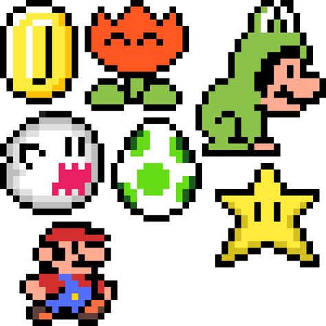 Pixilart - Mario pixel art pack by Stativesalt