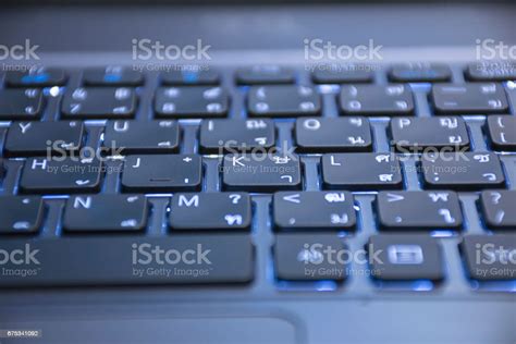 Close Up Keyboard On Laptop Business Background Concept Stock Photo