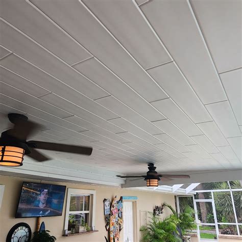 White Laminate Ceiling Planks | Shelly Lighting