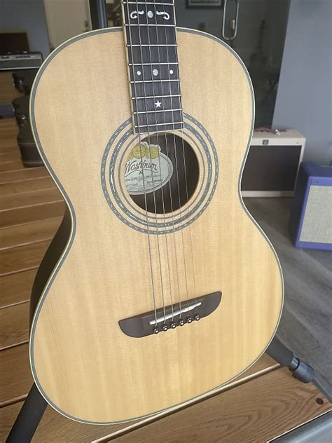 Washburn Parlor Guitar Natural | Reverb