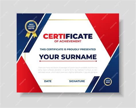 premium psd creative stylish certificate design