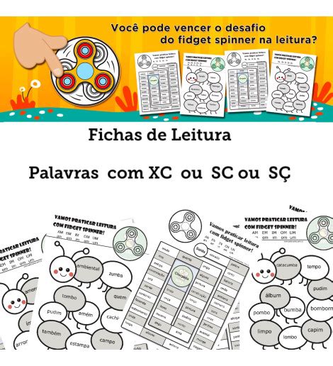 Palavras Com Sç Juntas - Fichas de Leitura – Palavras com XC SC ou SÇ – Editora KIKA