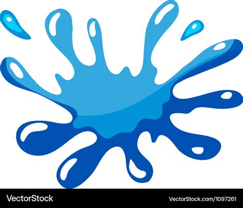 A blue color splash Royalty Free Vector Image - VectorStock