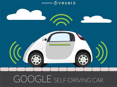 Self Driving Car Illustration Vector Download