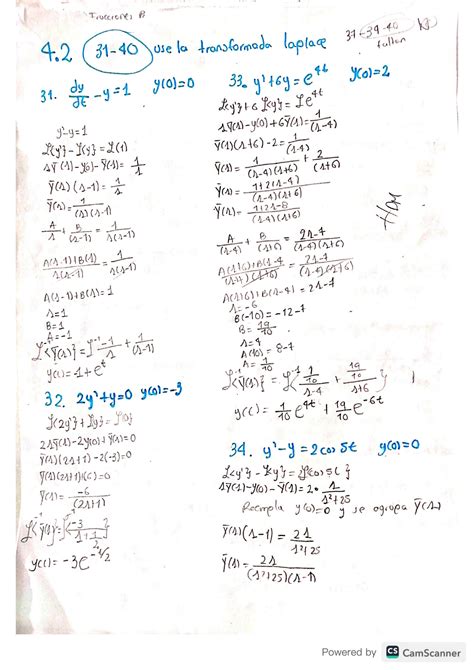 Solution Transformada De Laplace Ecuaci Nes Diferenciales Uis Studypool