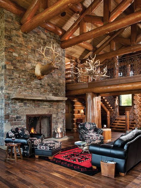 18 Cozy and Rustic Cabin Living Room Design Ideas