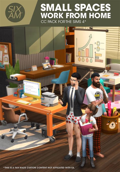 Small Spaces Work From Home Cc Pack For The Sims 4 Sixam Cc