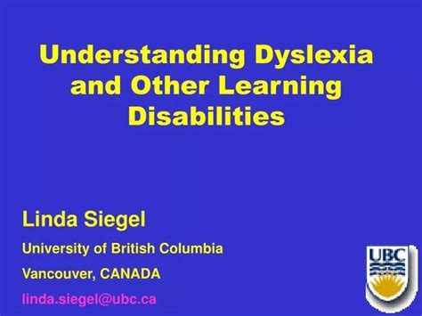 Ppt Understanding Dyslexia And Other Learning Disabilities Powerpoint