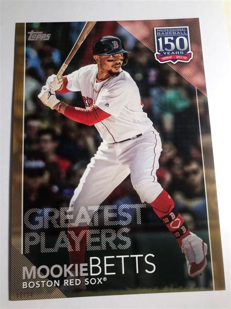 2019 Topps Update 150 Years Baseball Jumbo 5x7 Mookie Betts Red Sox 27