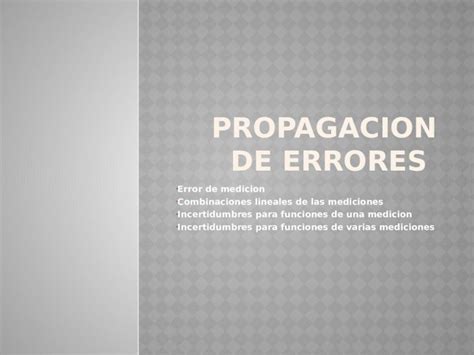 Pptx Propagacion De Errores Clase Dokumen Tips