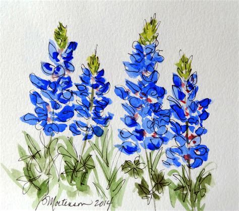 Another bluebonnet watercolor, critiques welcomed : r/Watercolor