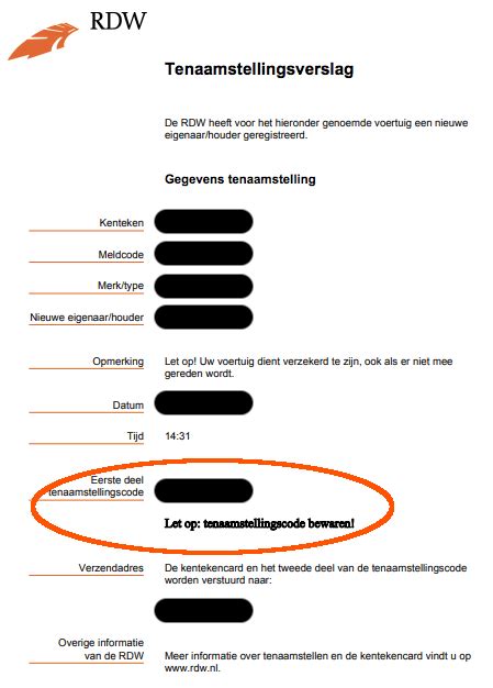 Tenaamstellingscode Herwers Groep